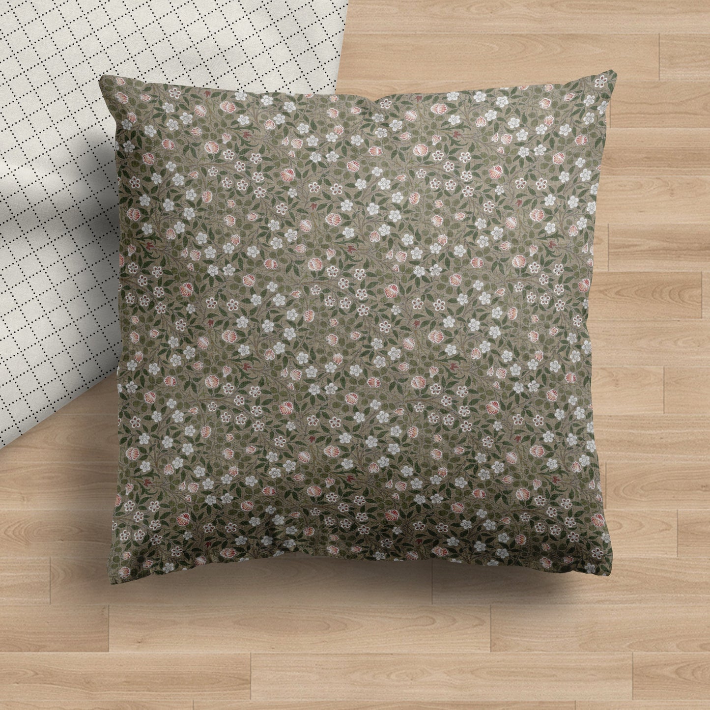 Ivy | Housse de coussin à motif floral vert