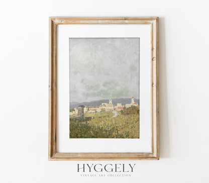 Vintage City and Field Art Print L195