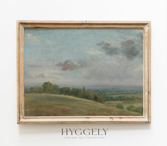 Impression d'art Paysage vintage sur colline L0146