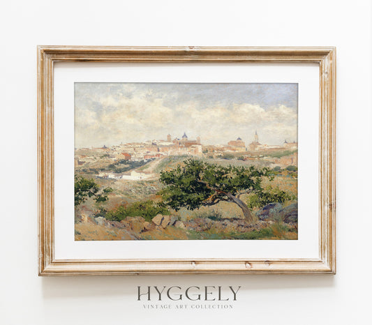 Impression d'Art Paysage Village Vintage L0144