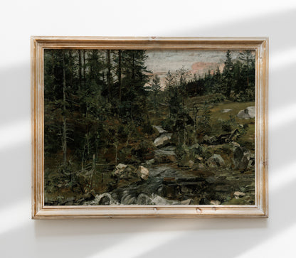 Vintage Moody Landscape Art Print L0122