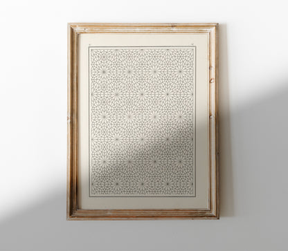 Antique Geometric Pattern Art Print SK0155
