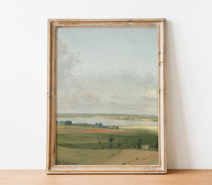 Vintage Pastel Landscape Art Print L0196