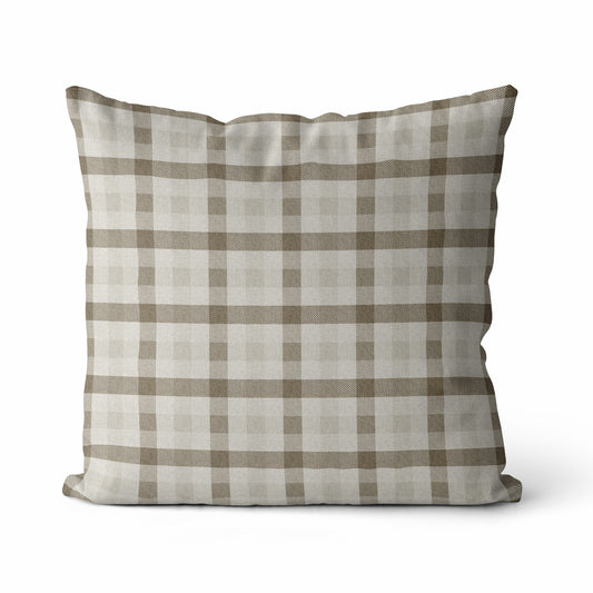 Quinton | Housse de coussin à carreaux neutres