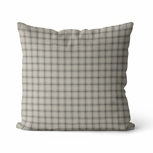 Ronan | Housse de coussin à carreaux neutres
