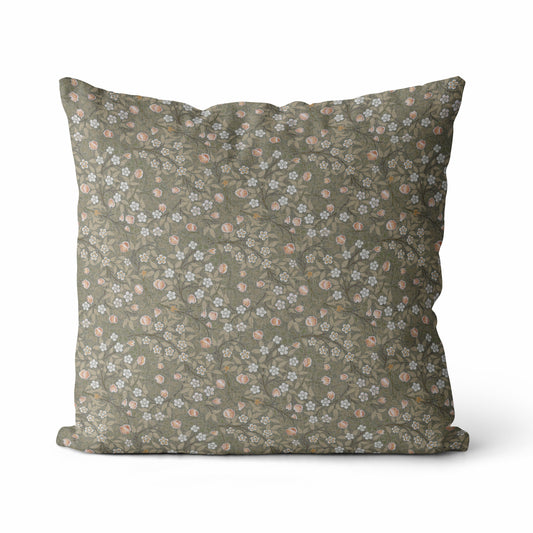 Isla | Housse de Coussin Fleurie Verte