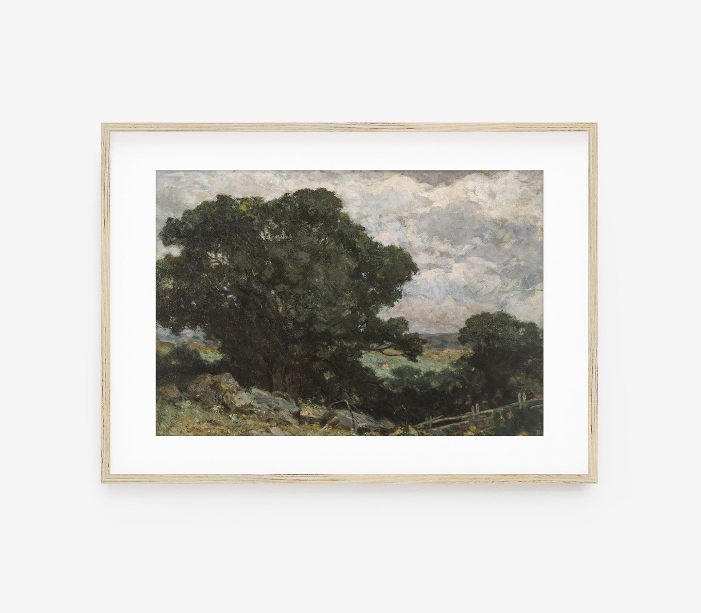 Vintage Moody Sunrise Landscape Art Print L0137
