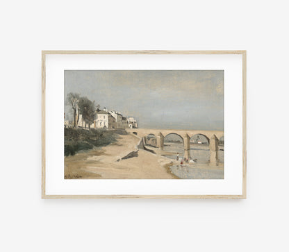 Vintage Desert Seaside Landscape Art Print L0139