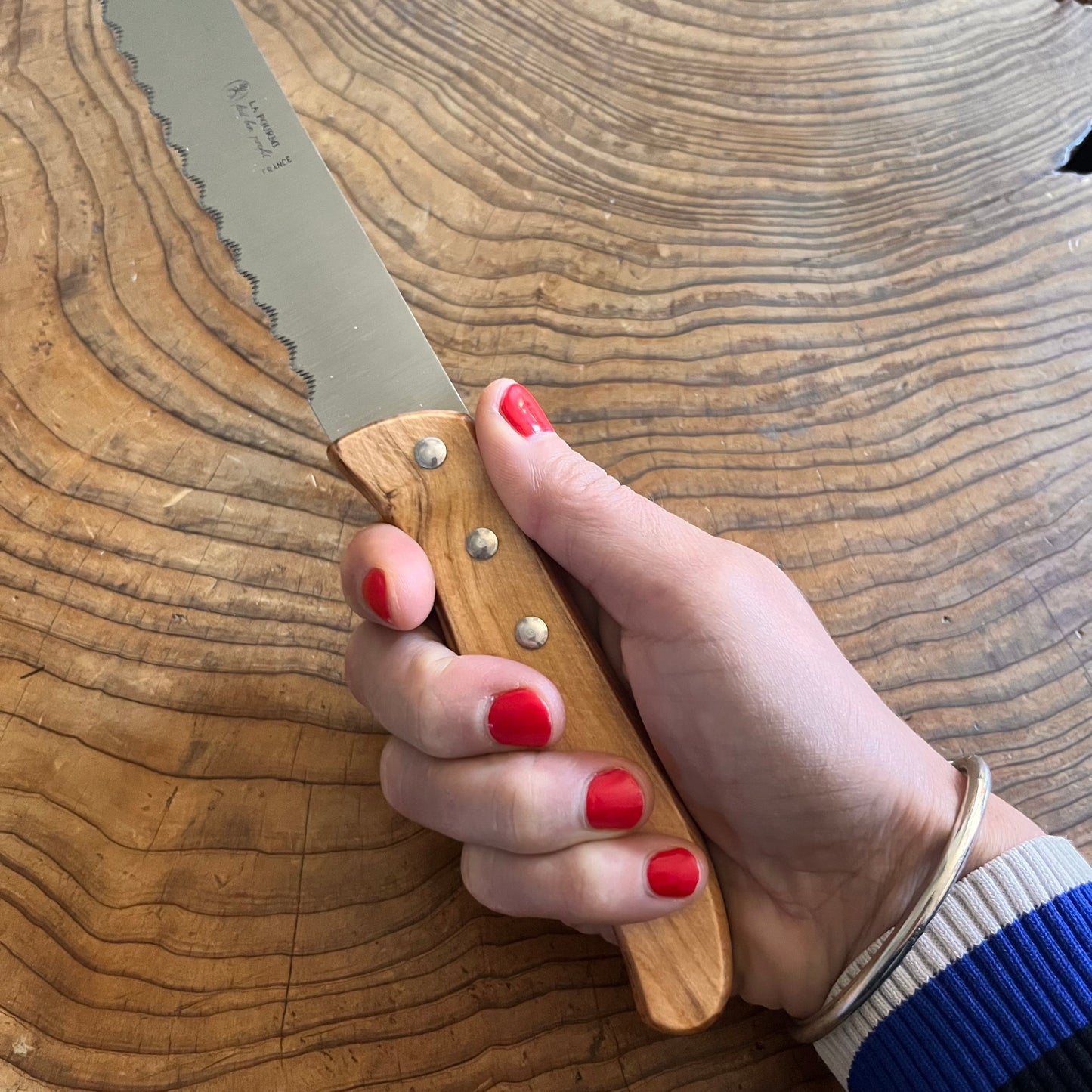 Bread Knife – Olive Wood Handle - 20 cm