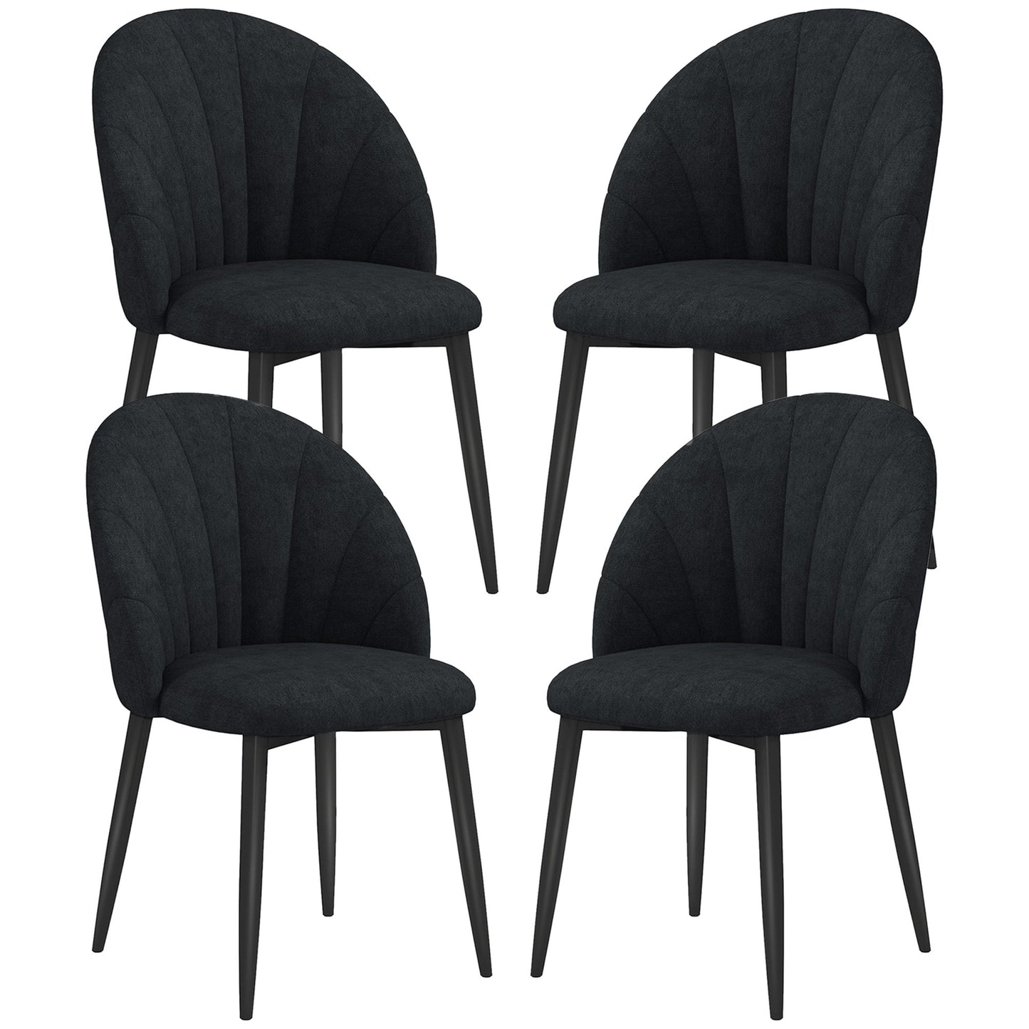 Skylar Modern Dining Chairs Set of 4-Black