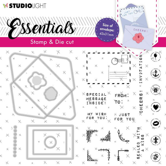 T&C Matrice de découpe et tampon Enveloppe rectangulaire Essentials 148x105mm nr.55