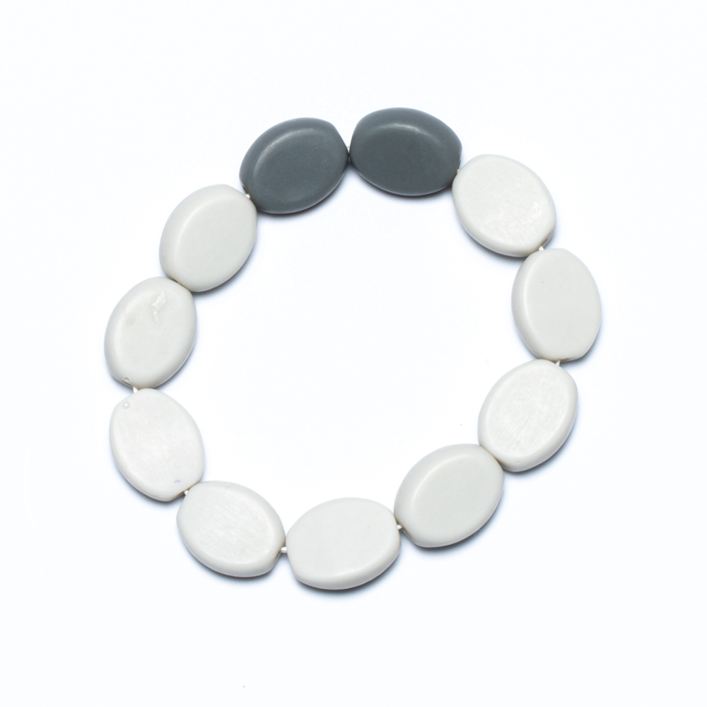 Resin Two Tone Elasticated Bracelet