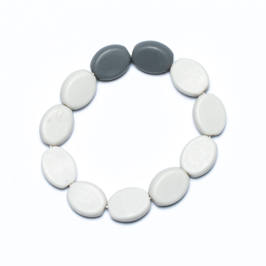 Bracelet élastique bicolore en résine