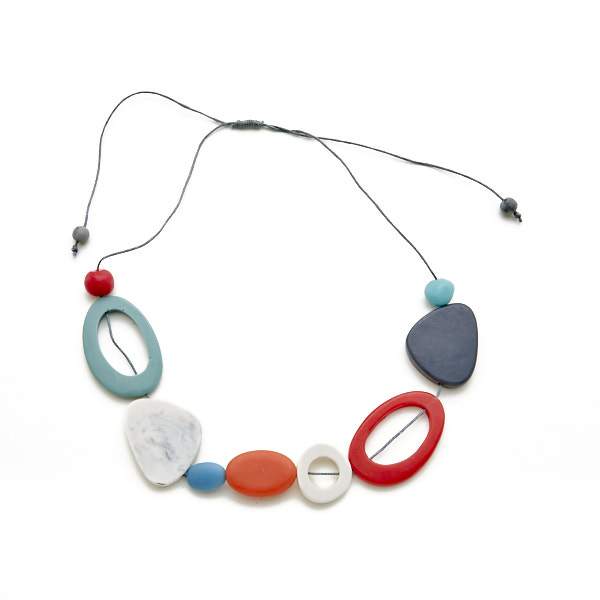 Short Mixed Shape Resin Necklace