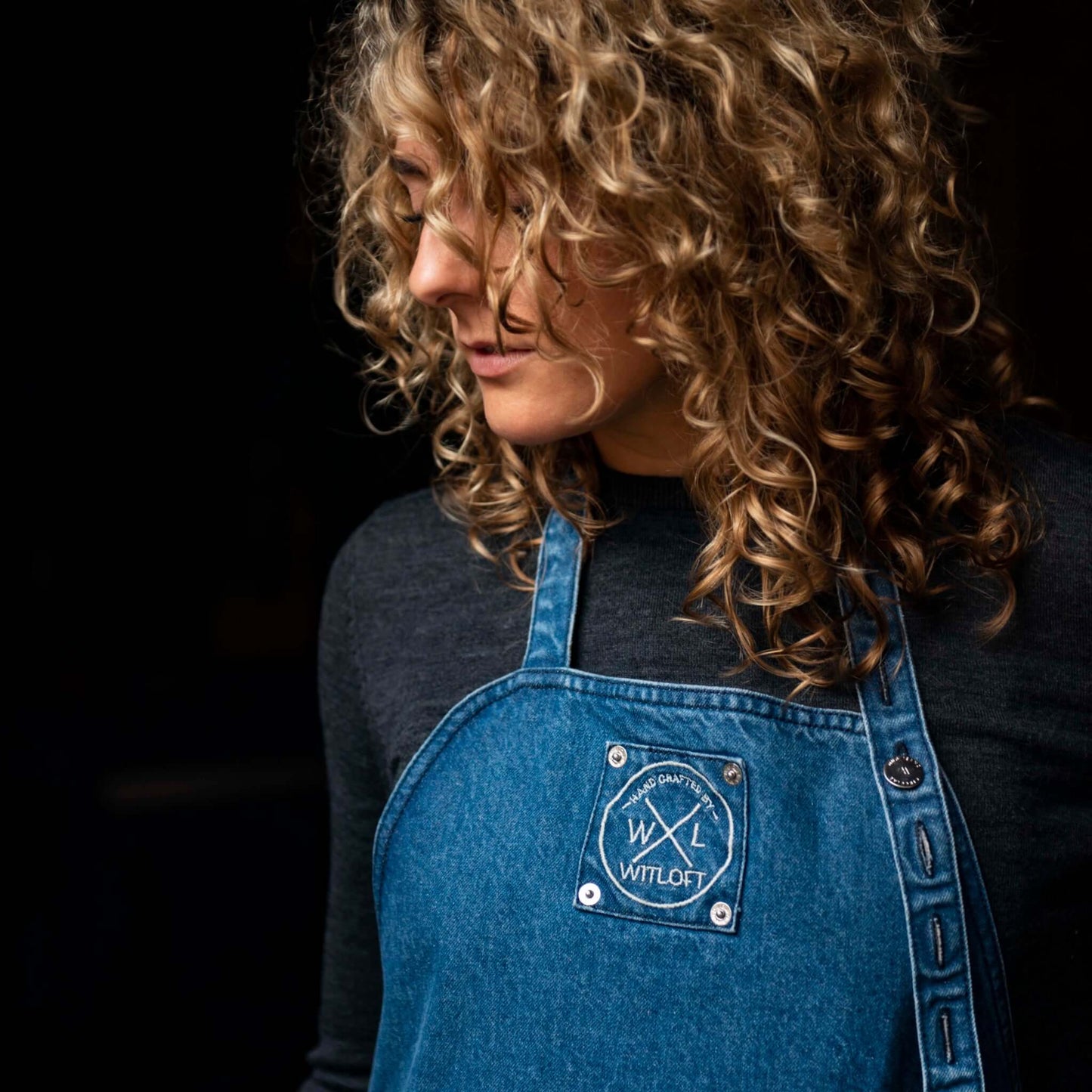 WITLOFT - Tablier Denim Longueur Moyenne - Bleu Clair