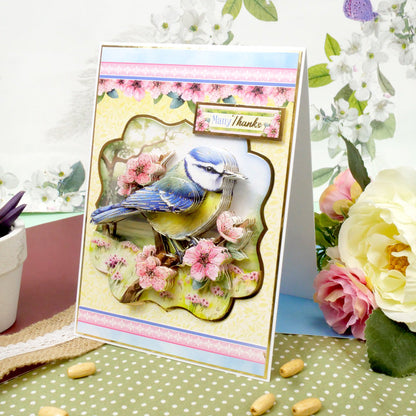 Beautiful Birds Deco-Large Set - Brilliant Blue Tit