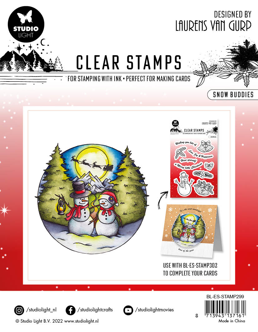 BL Tampon Transparent Snow Buddies Essentials 120x120x3mm 1 PC n°299
