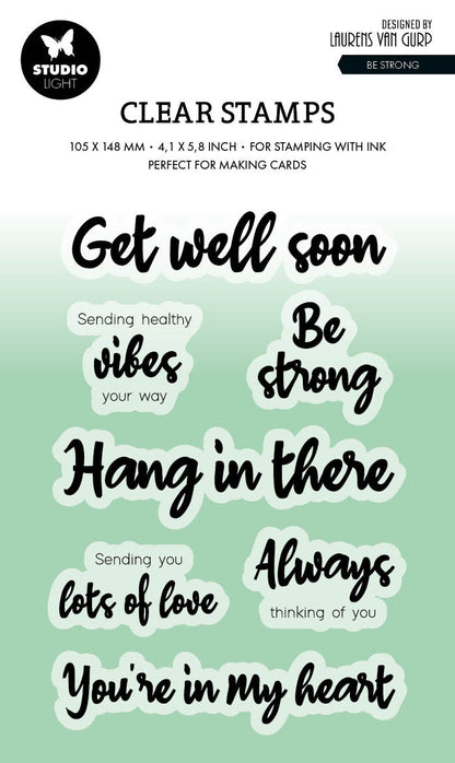 BL Clear Stamp Be Strong By Laurens 130x91x3mm 7 PC nr.569