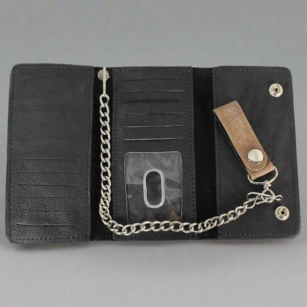 Portefeuille triple en cuir chromé BOL pour homme
