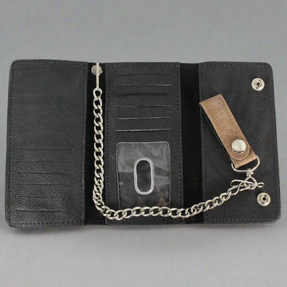 Portefeuille triple en cuir chromé BOL pour homme