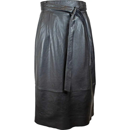 Jupe évasée en cuir Brit pour femme BOL