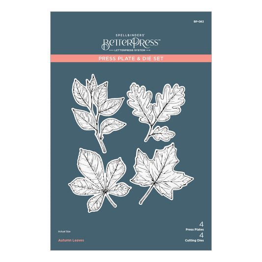 Autumn Leaves Press Plate & Die Set from the BetterPress Autumn Collection