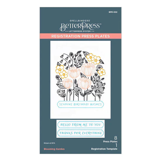 Blooming Garden Press Plates from the BetterPress Place & Press Registration Collection