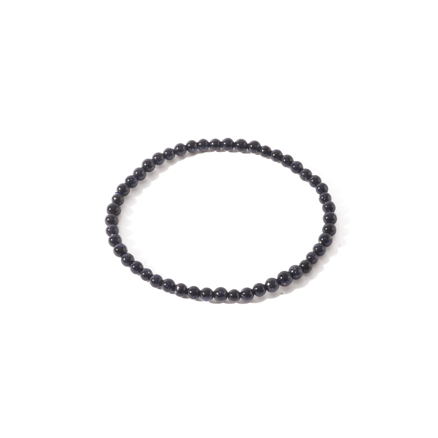 Goldstone Blue Round Bracelet (Synthetic)