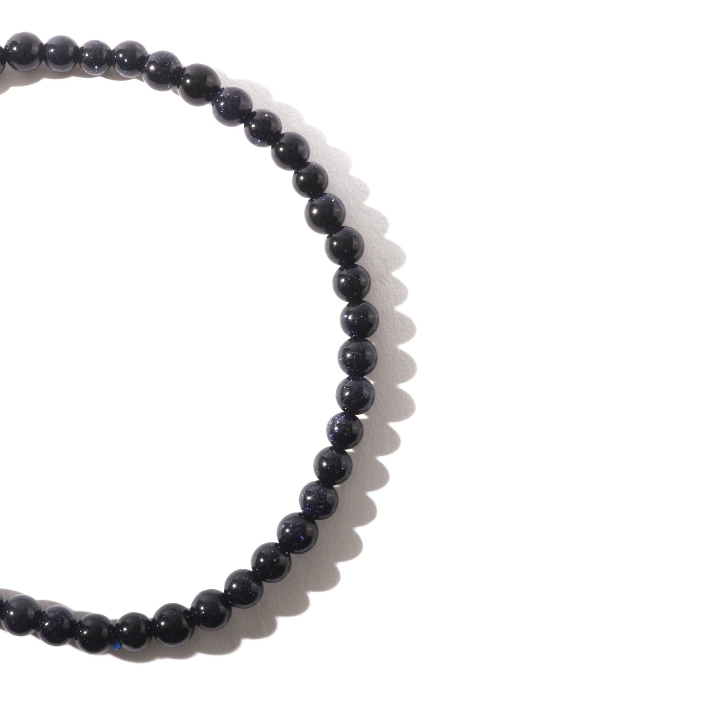 Goldstone Blue Round Bracelet (Synthetic)