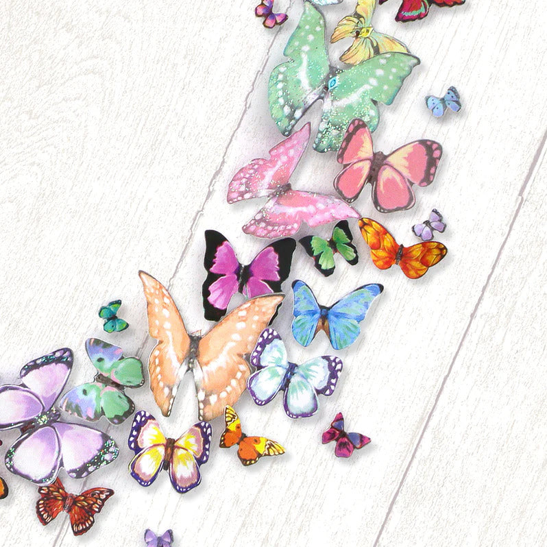Découpage Découpé à l'Emporte-Pièce - Un Kaléidoscope de Papillons (Lot de 2)