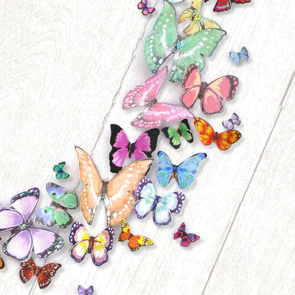 Découpage Découpé à l'Emporte-Pièce - Un Kaléidoscope de Papillons (Lot de 2)