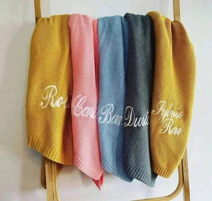 Baby's Stroller Cover Knitted Blanket