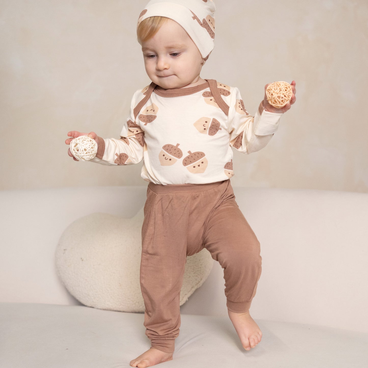 Pantalon sarouel en bambou (castor)