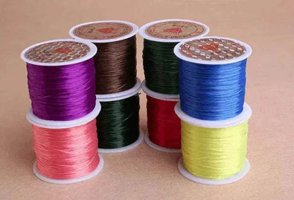 Beads bracelet wire rope Colorful elastic chain glass wire