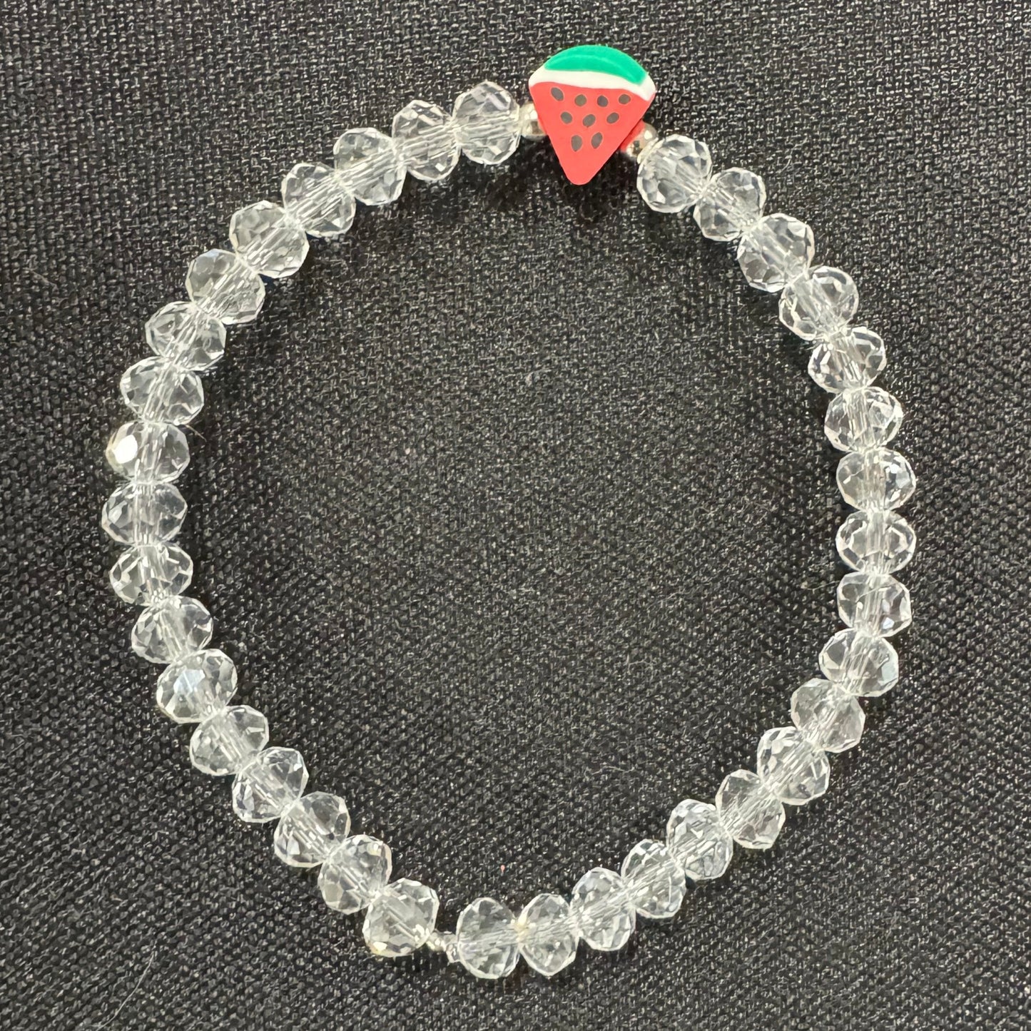 Beaded Bracelets | Watermelon & Palestine Map Charms – Black, White, Multicolor