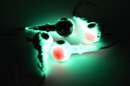 🍁Big Sky Mean Machine 1/4oz Glow Jig Heads 4/pack