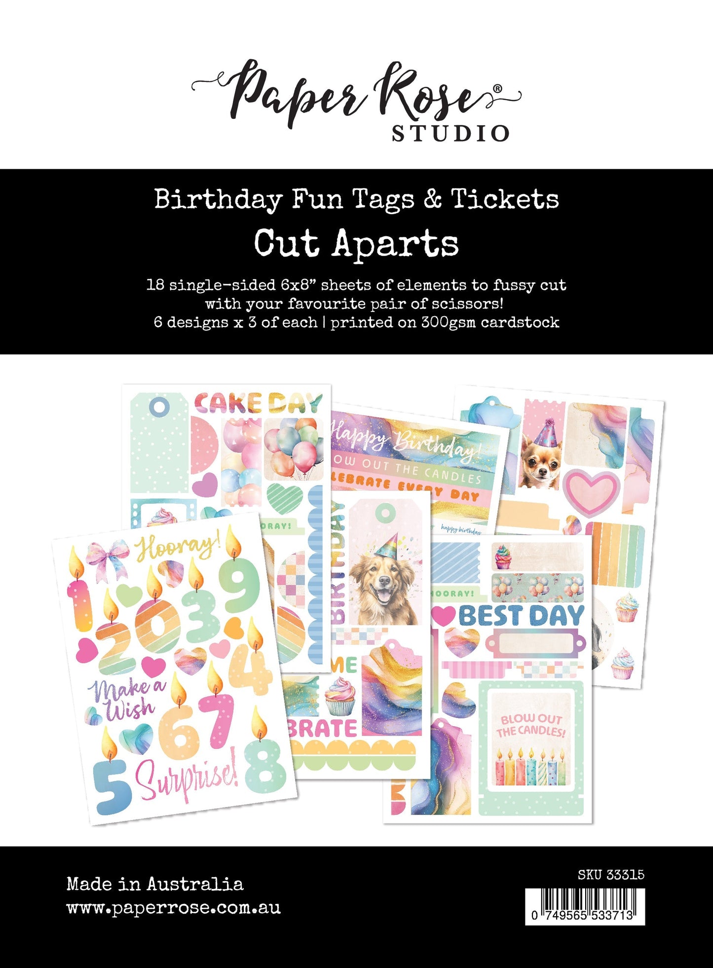 Birthday Fun Tags & Tickets Cut Aparts 33315