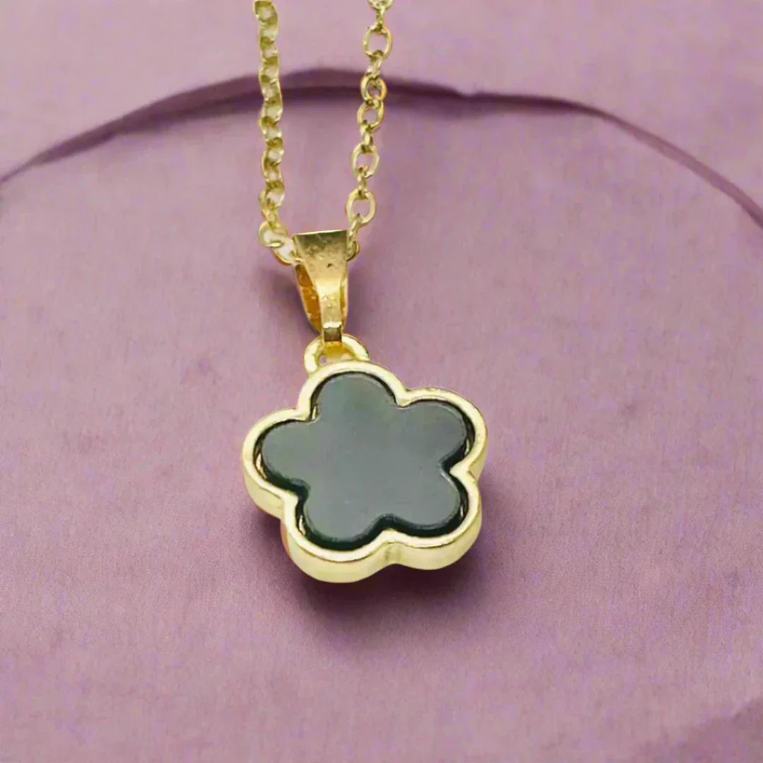 14k Clover Jewellery set (2pcs) in Green and Black colour