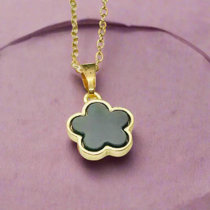 14k Clover Jewellery set (2pcs) in Green and Black colour