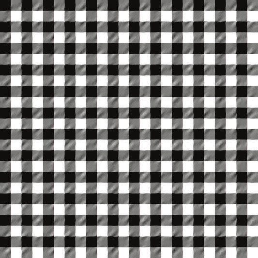 Craft HTV  Plaid Black and White Pattern