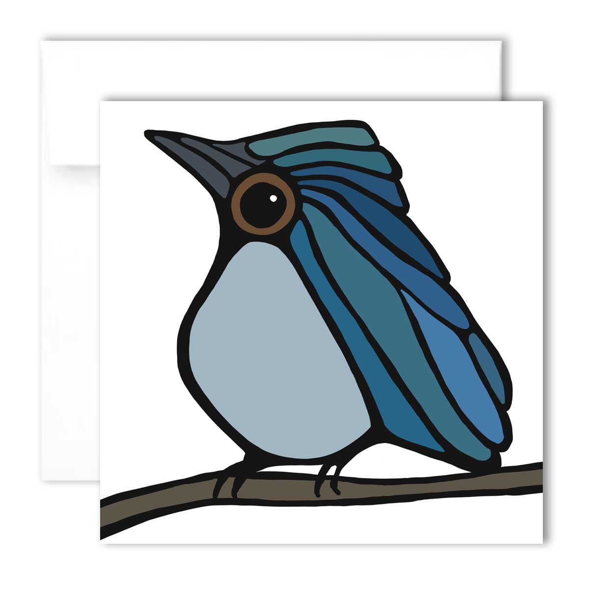 Carte de vœux - Paruline bleue