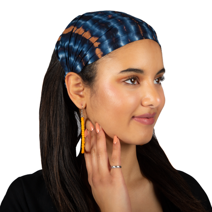 Tie Dye Bandana - Blue & Gold