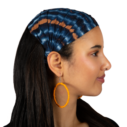Tie Dye Bandana - Blue & Gold