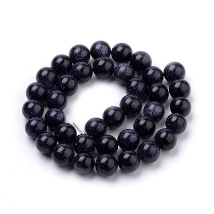Perle de pierre gemme Goldstone bleue