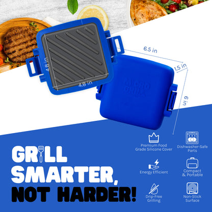 Micro Grill Classic™ Toastie Maker, Microwave Grill, Sandwich Toaster, 3 Minute Grilled Cheese, Crispy, Panini Press, Dishwasher Safe, Office, Home, Travel & School Dorms