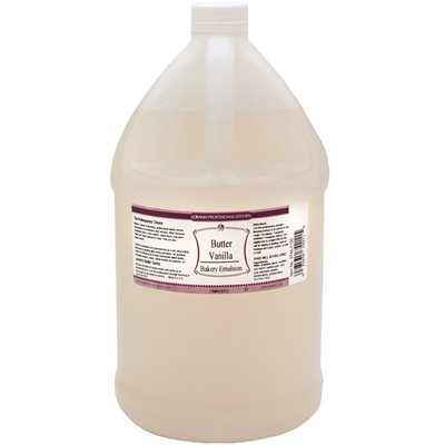 Butter Vanilla Bakery Emulsion - 4 oz. - 16 oz. - 1 Gallon - 5 Gallons - Bakery Emulsions Canada - Ships Free Within Canada on Orders Above CAD $199
