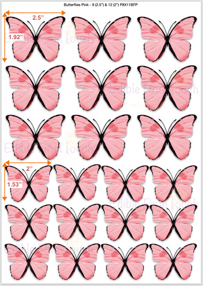 Edible Butterflies Cake Decorations