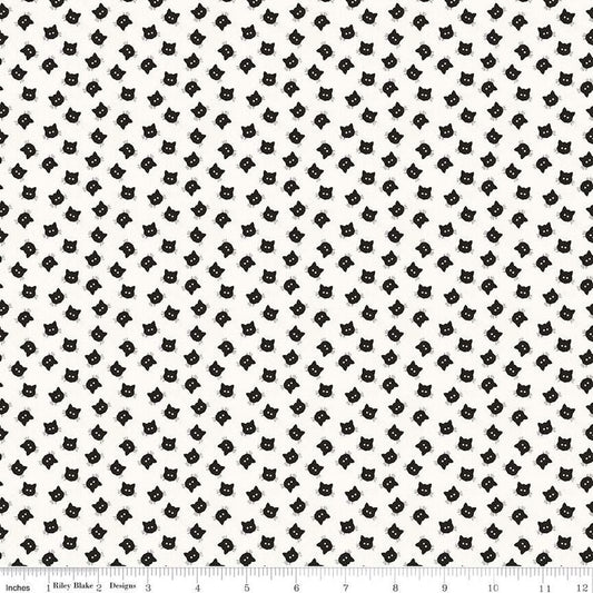 Riley Blake - Costume Maker's Act II - Scardy Cat Buttons White - C16008-WHITE