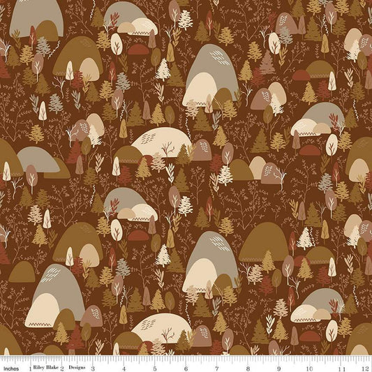 Riley Blake - Let's Wander - Mountain Music Brown - C16883-BROWN