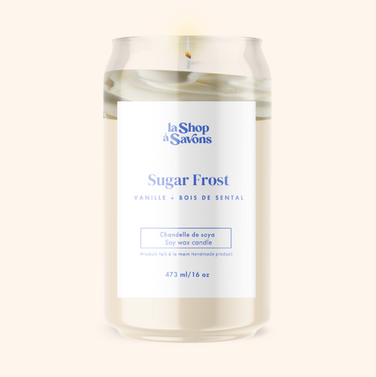 Chandelle de soya 16 oz - Givré au sucre